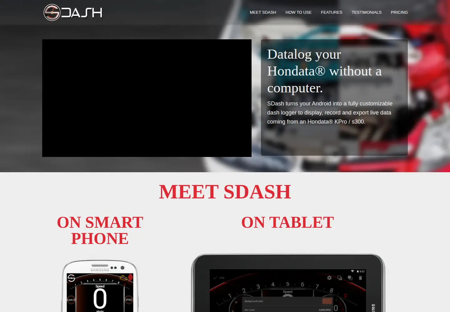 Captured homepage of sdashapp.com in the current scan