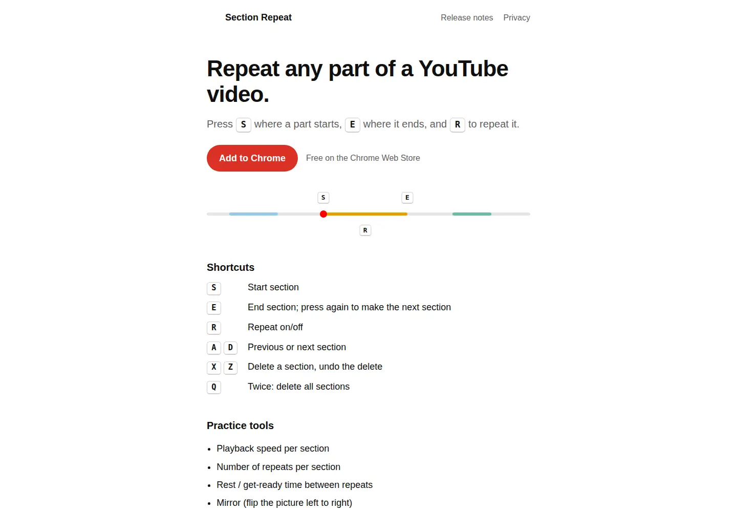 Screenshot of sectionrepeat.com