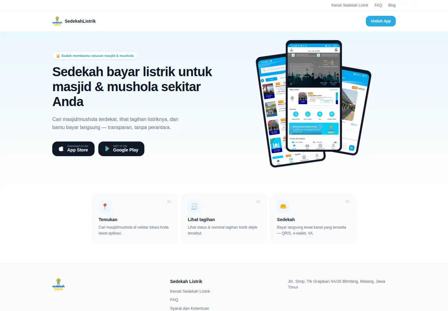 Screenshot of sedekahlistrik.com