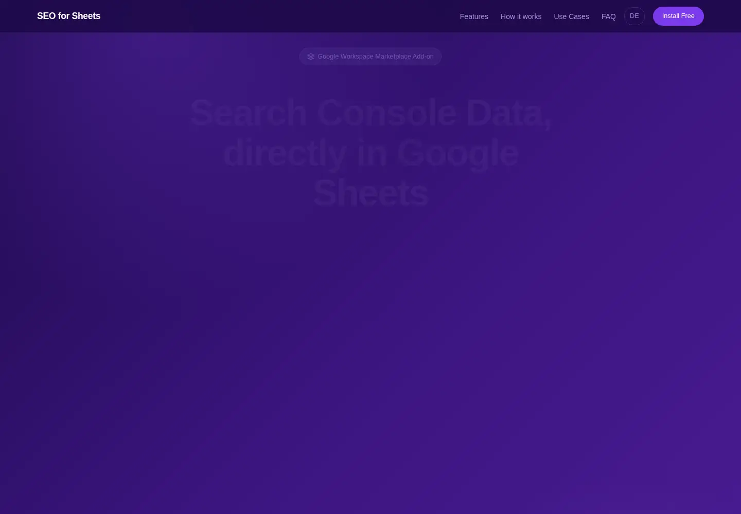 Screenshot of seoforsheets.com