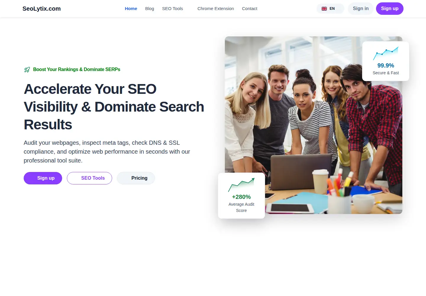 Screenshot of seolytix.com