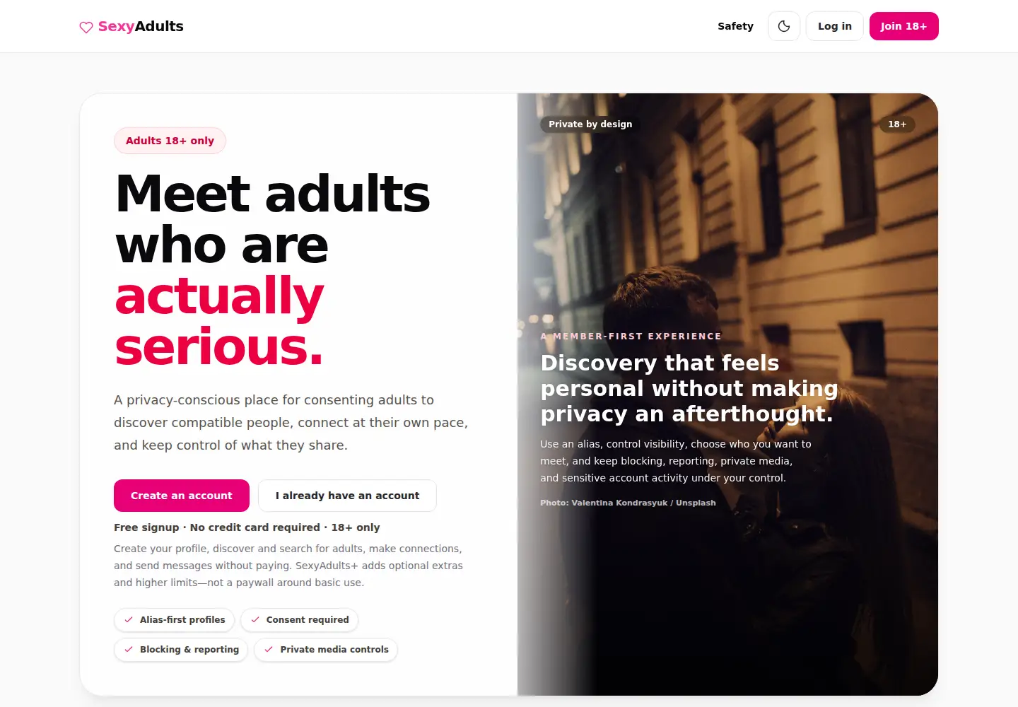 Screenshot of sexyadults.com