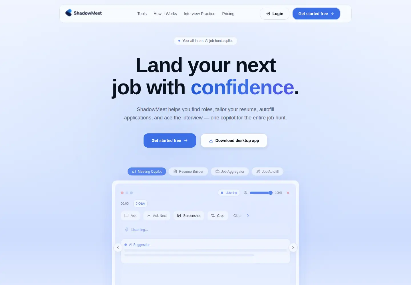 Screenshot of shadow-meet.com