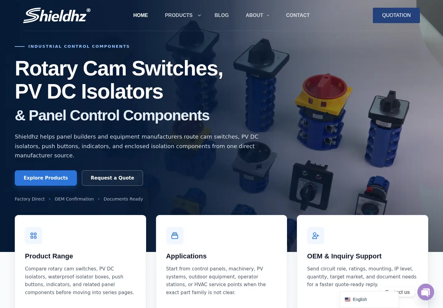 Captured homepage of shieldhz.com in the current scan
