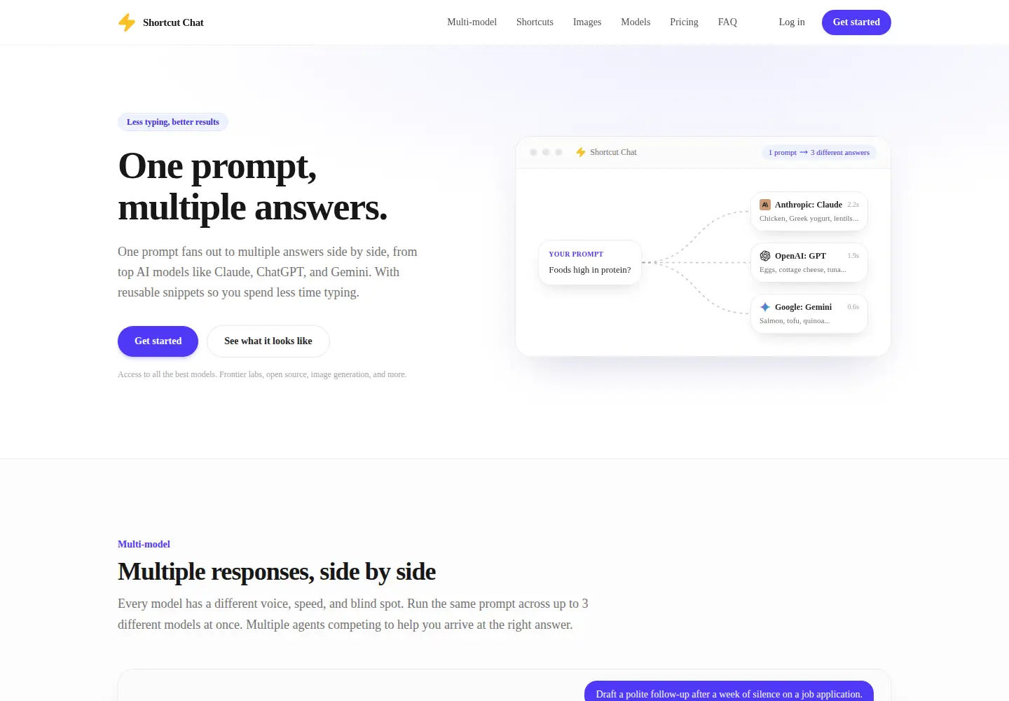 Screenshot of shortcutchat.com