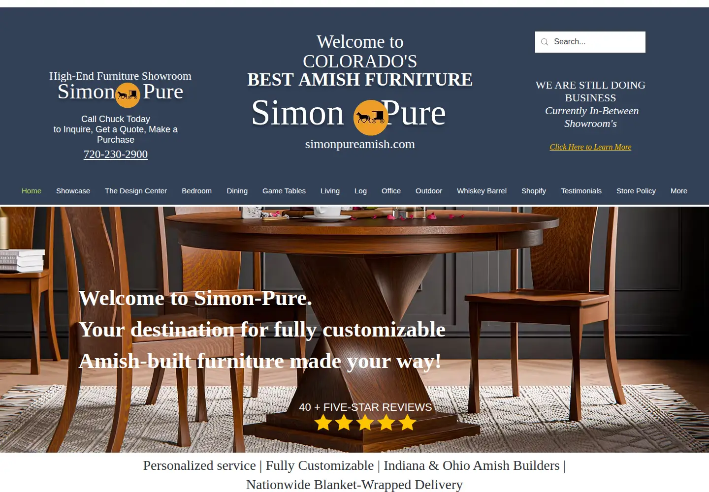 Screenshot of simonpureamish.com
