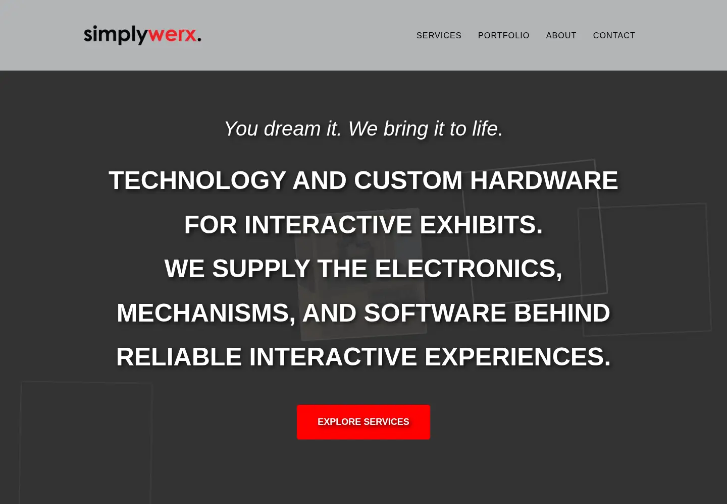Captured homepage of simplywerx.com in the current scan
