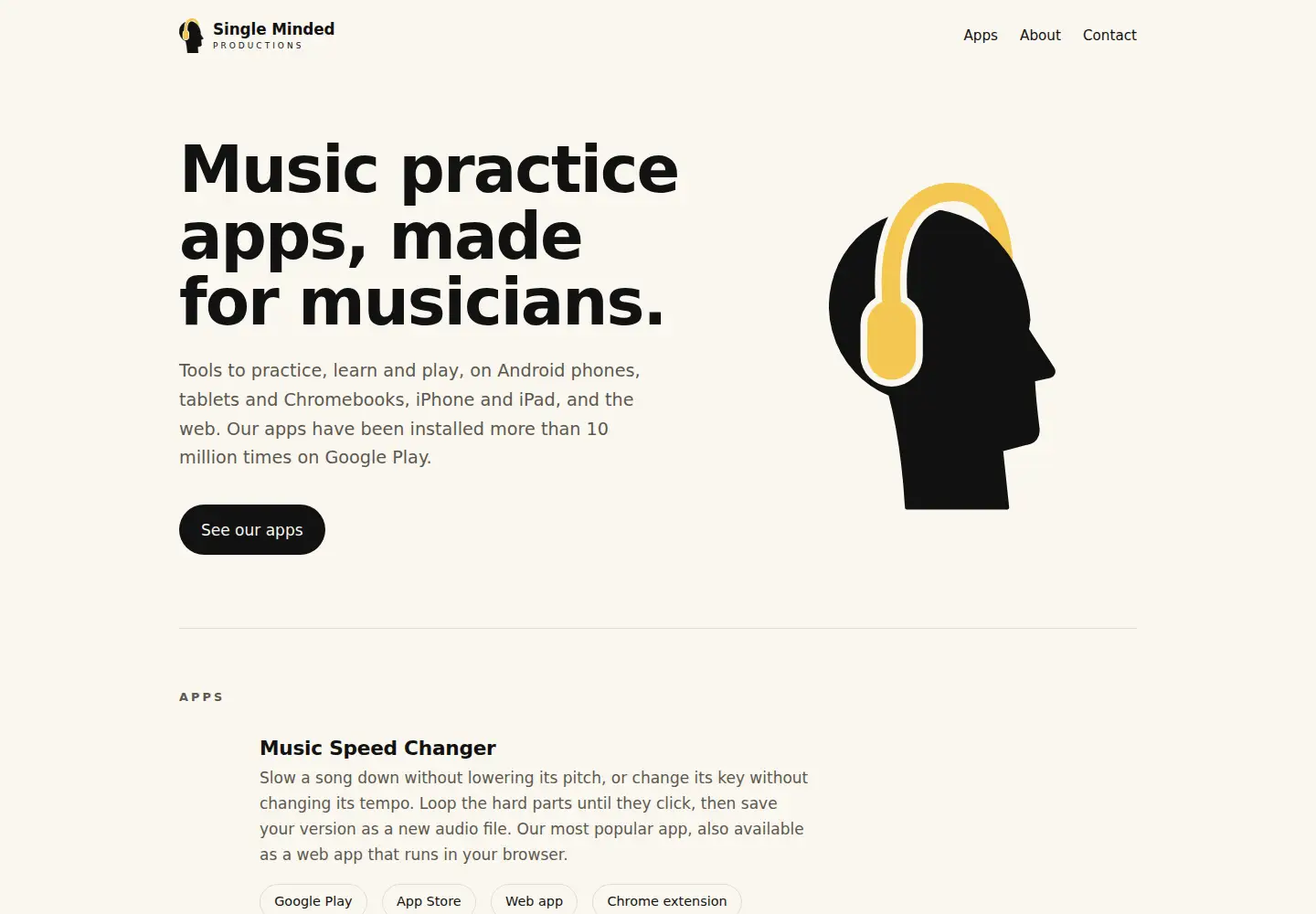 Screenshot of singlemindedproductions.com