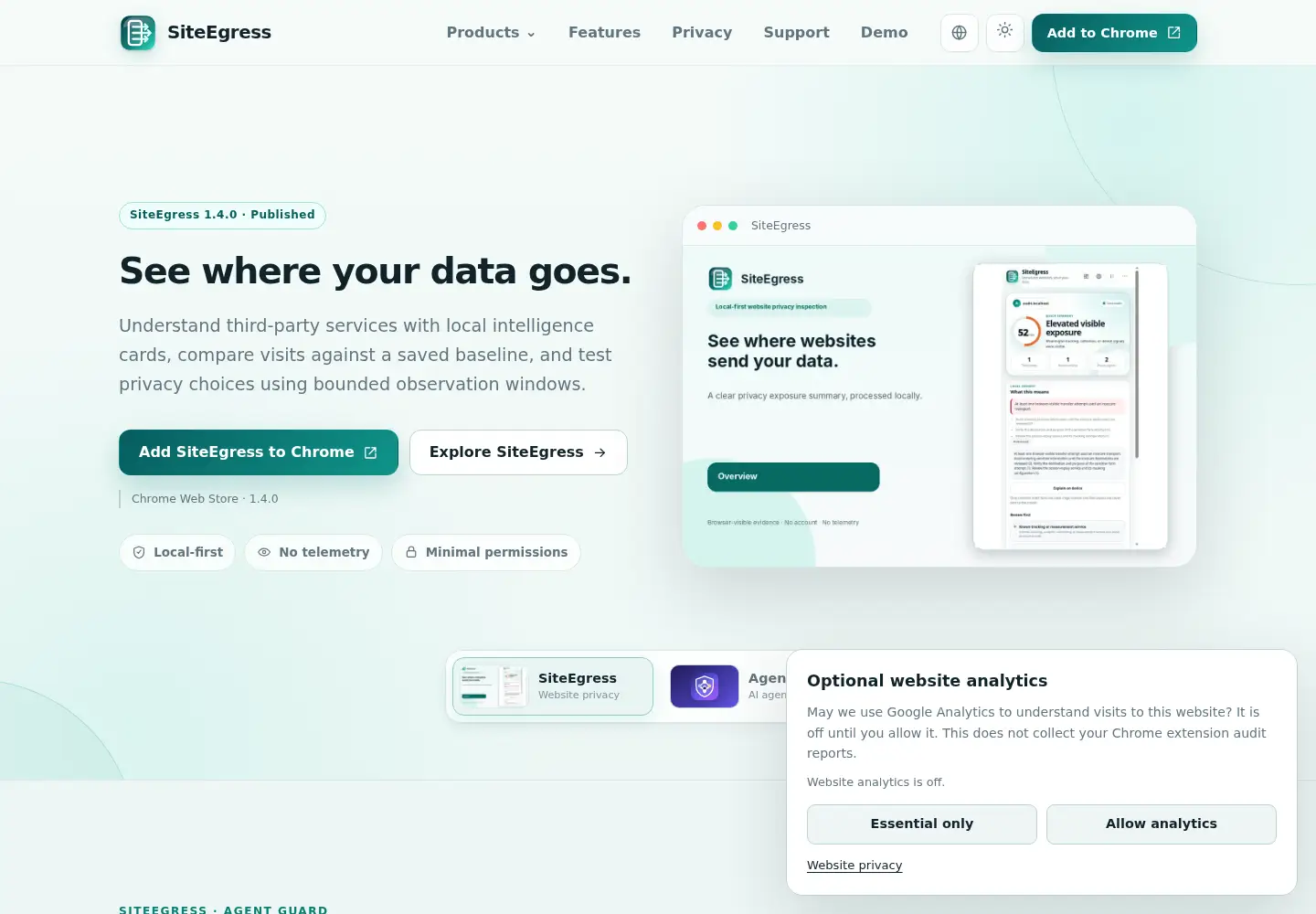 Screenshot of siteegress.com