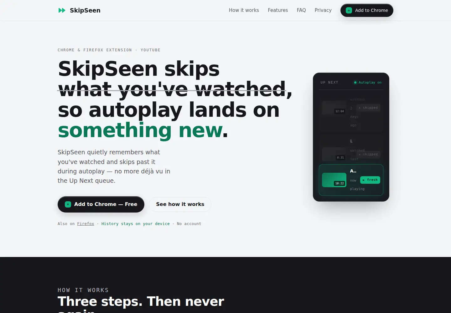 Screenshot of skipseen.com
