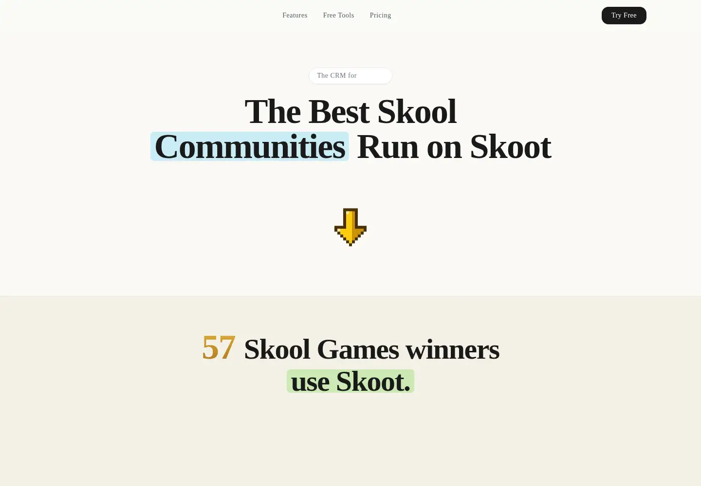 Captured homepage of skooltags.com in the current scan