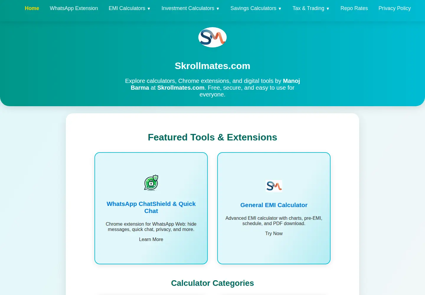 Screenshot of skrollmates.com