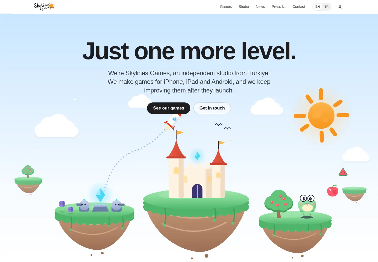 Captured homepage of skylinesgames.com in the current scan
