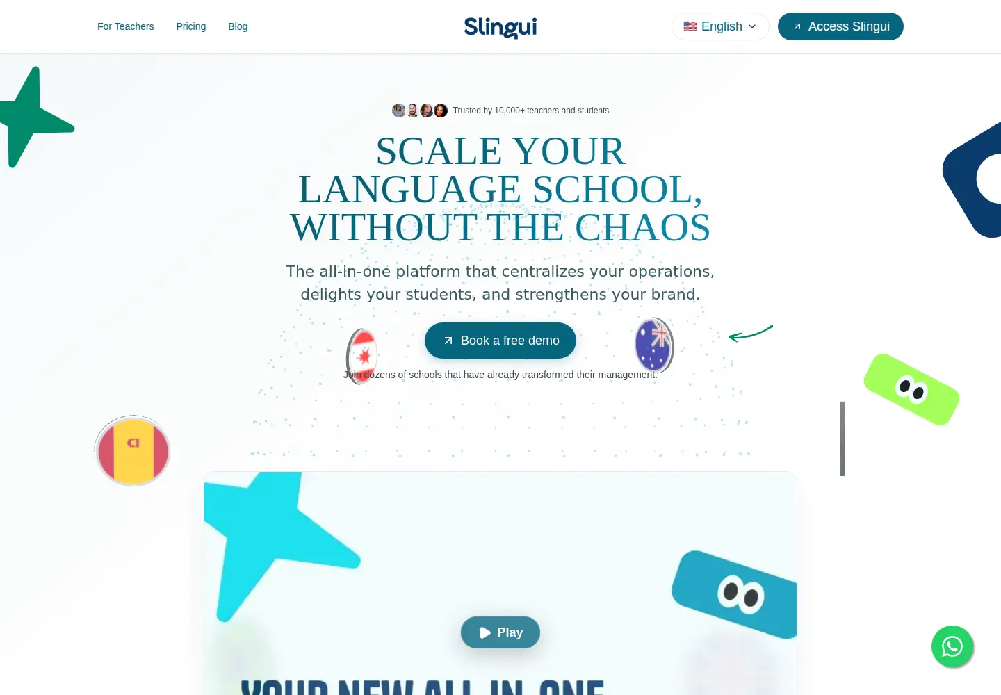 Captured homepage of slingui.com in the current scan