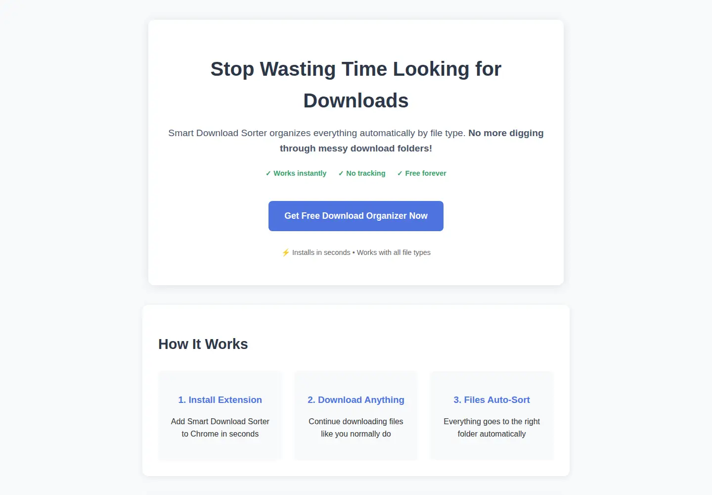 Screenshot of smartdownloadsorter.com