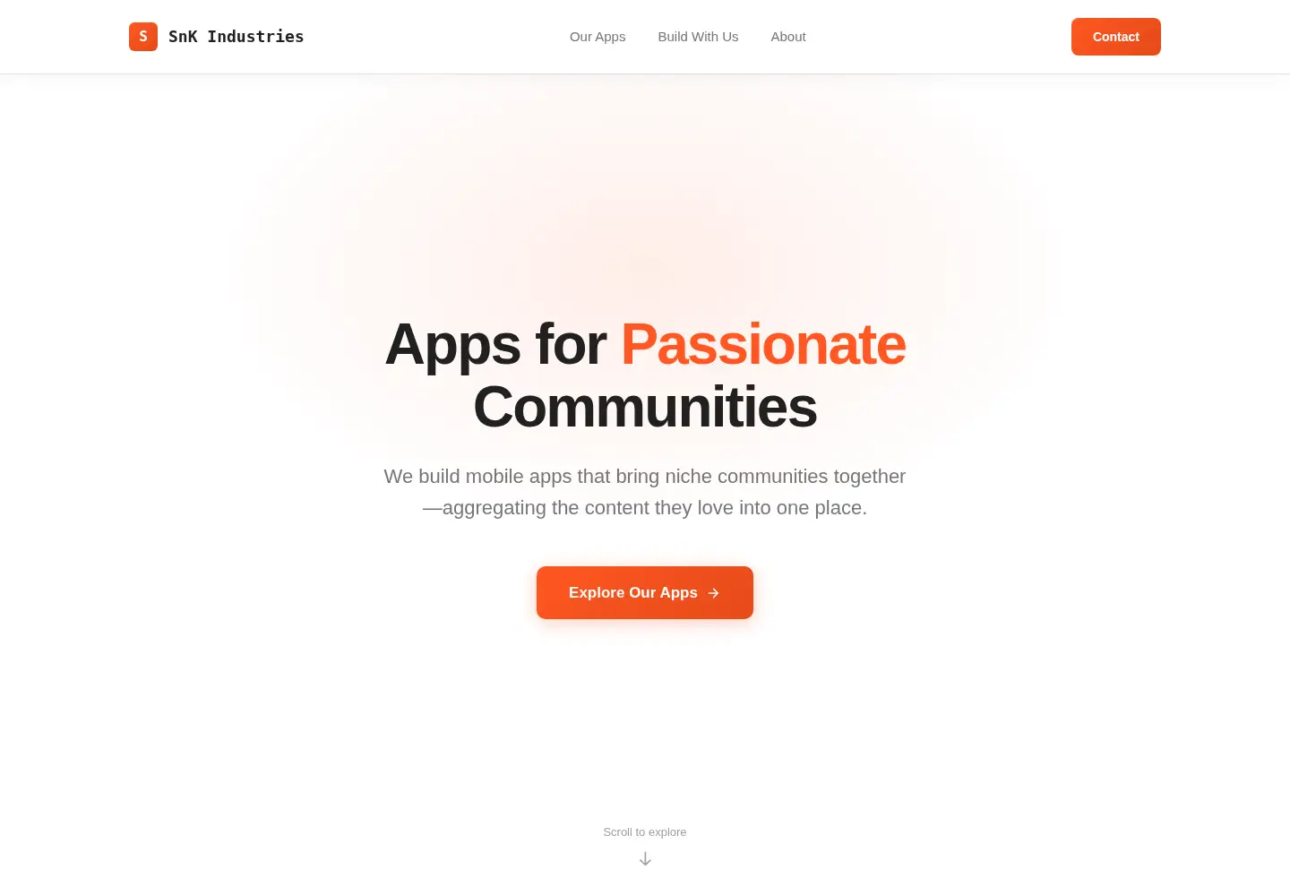 Screenshot of snkindustries.com