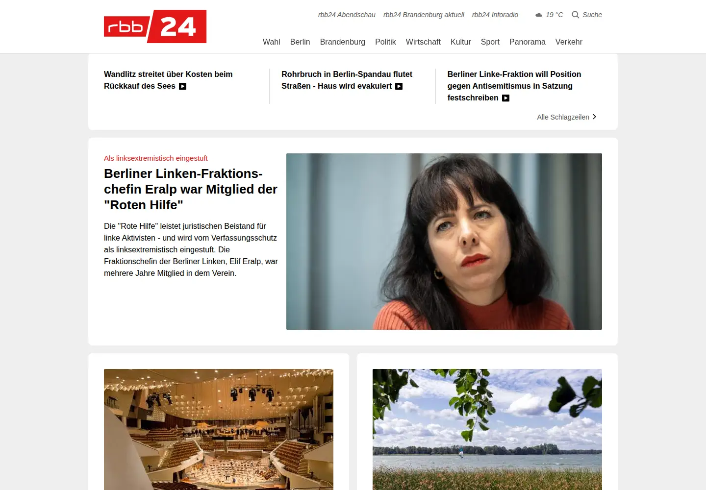 Screenshot of rbb24.de