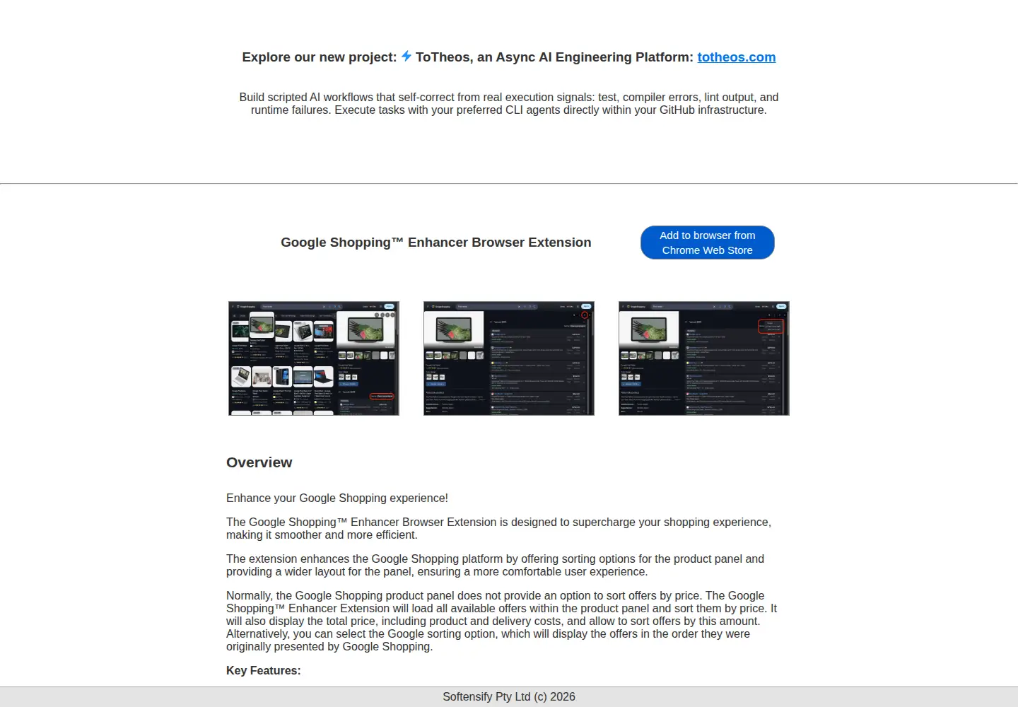 Screenshot of softensify.com