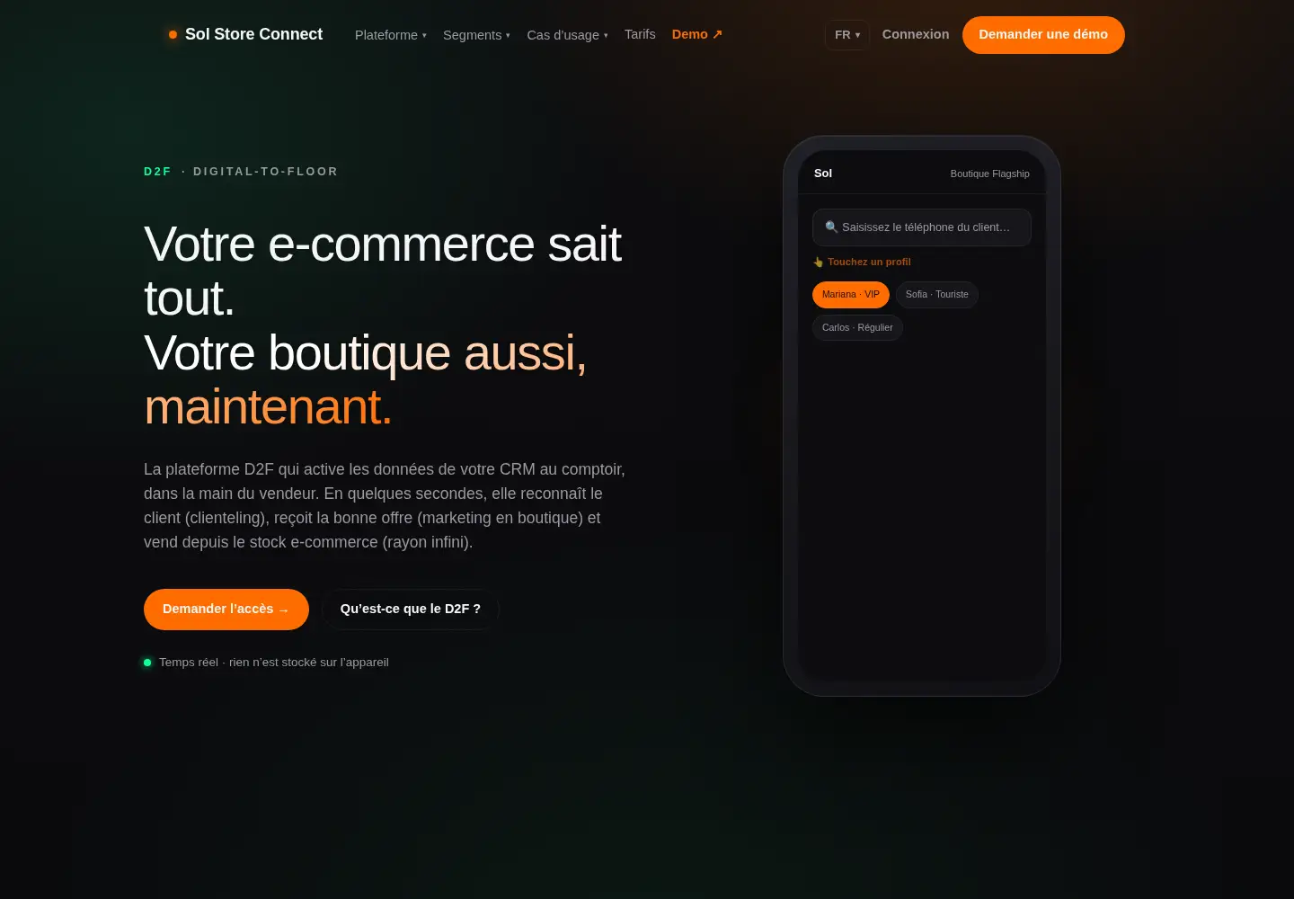 Captured homepage of solstoreconnect.com in the current scan