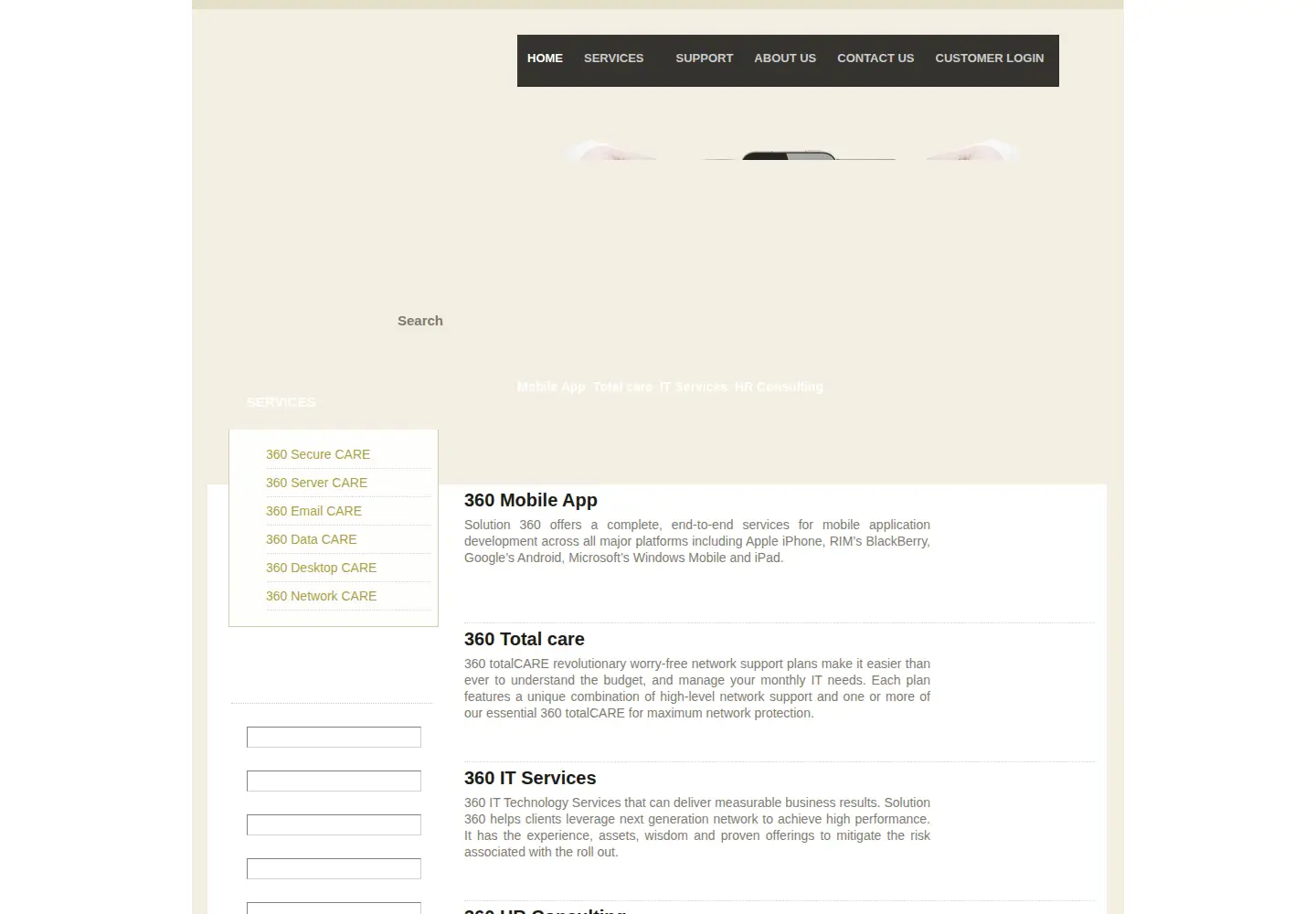 Screenshot of solution-360.com