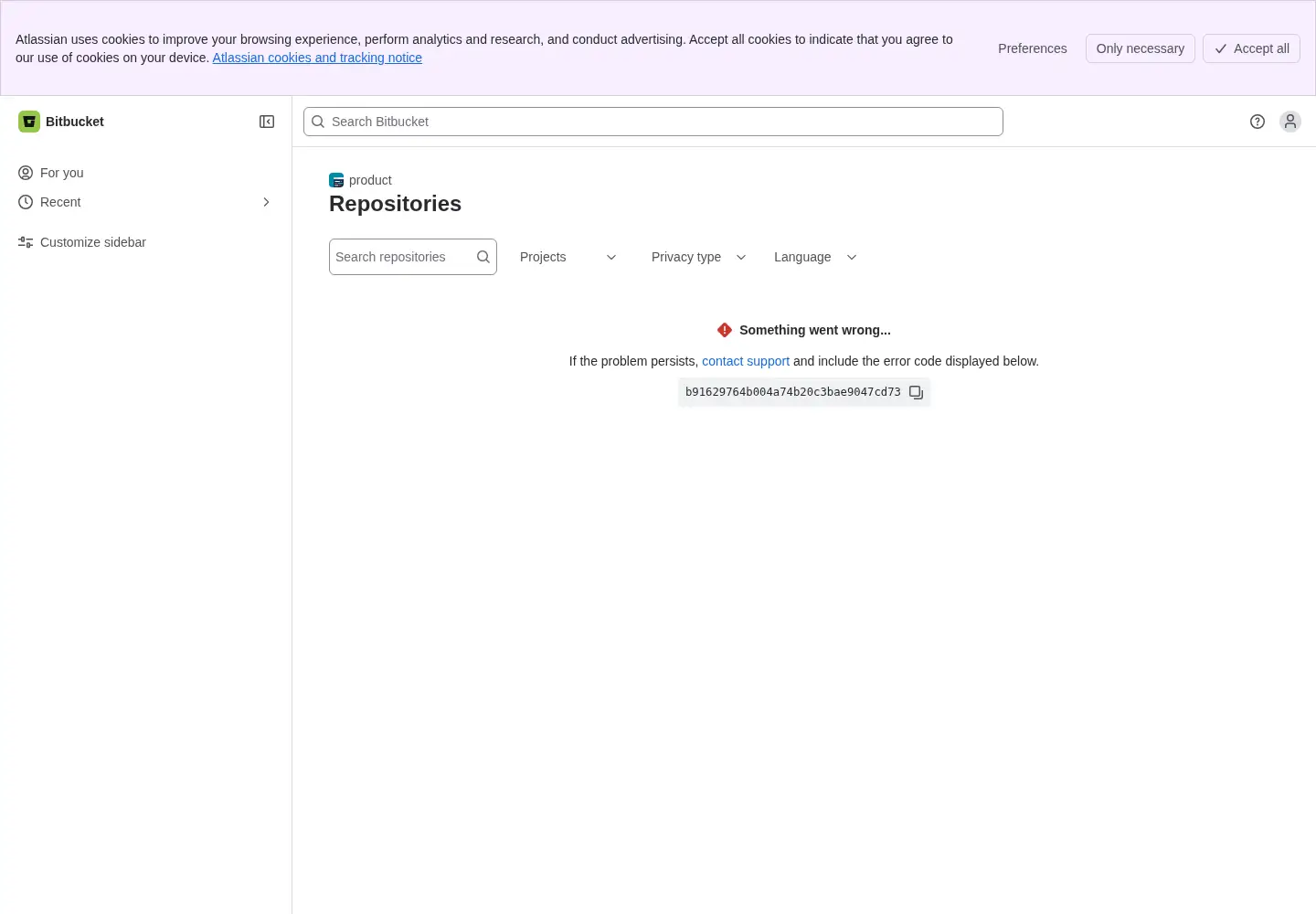 Screenshot of bitbucket.io