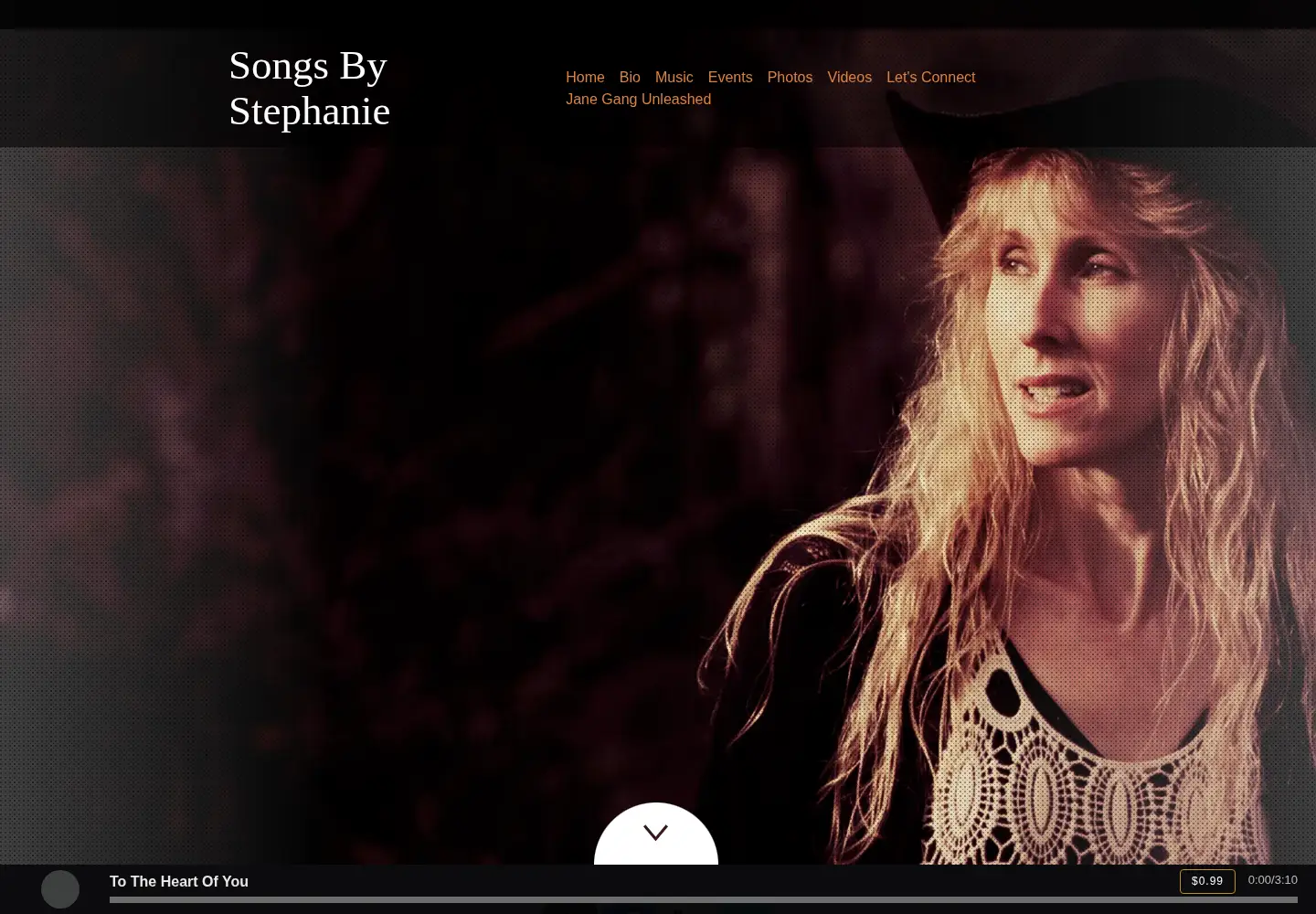 Screenshot of songsbystephanie.com