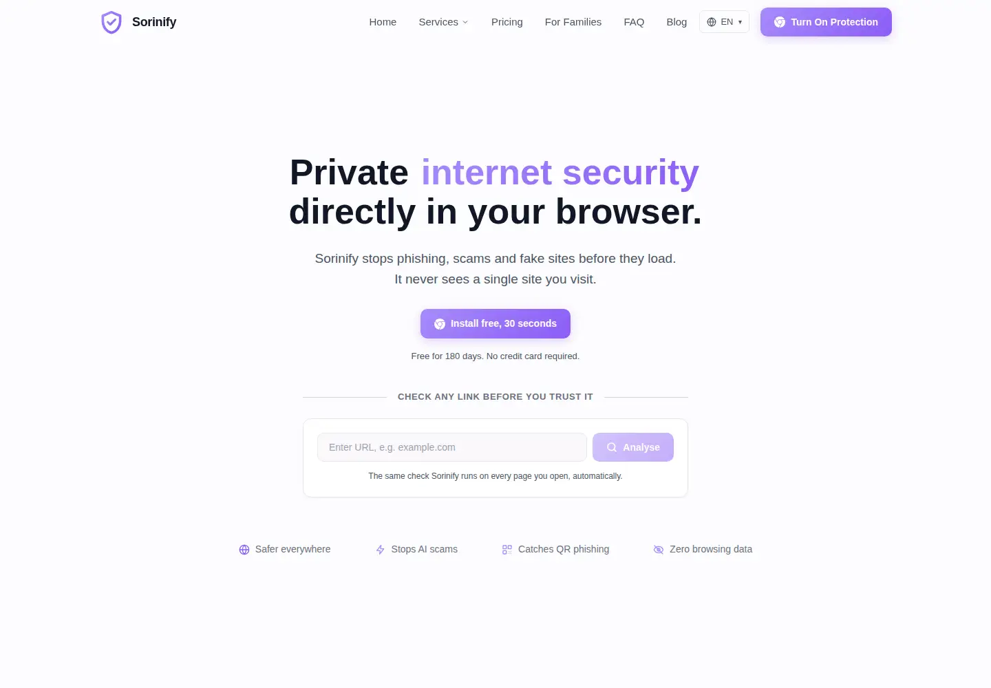 Screenshot of sorinify.com