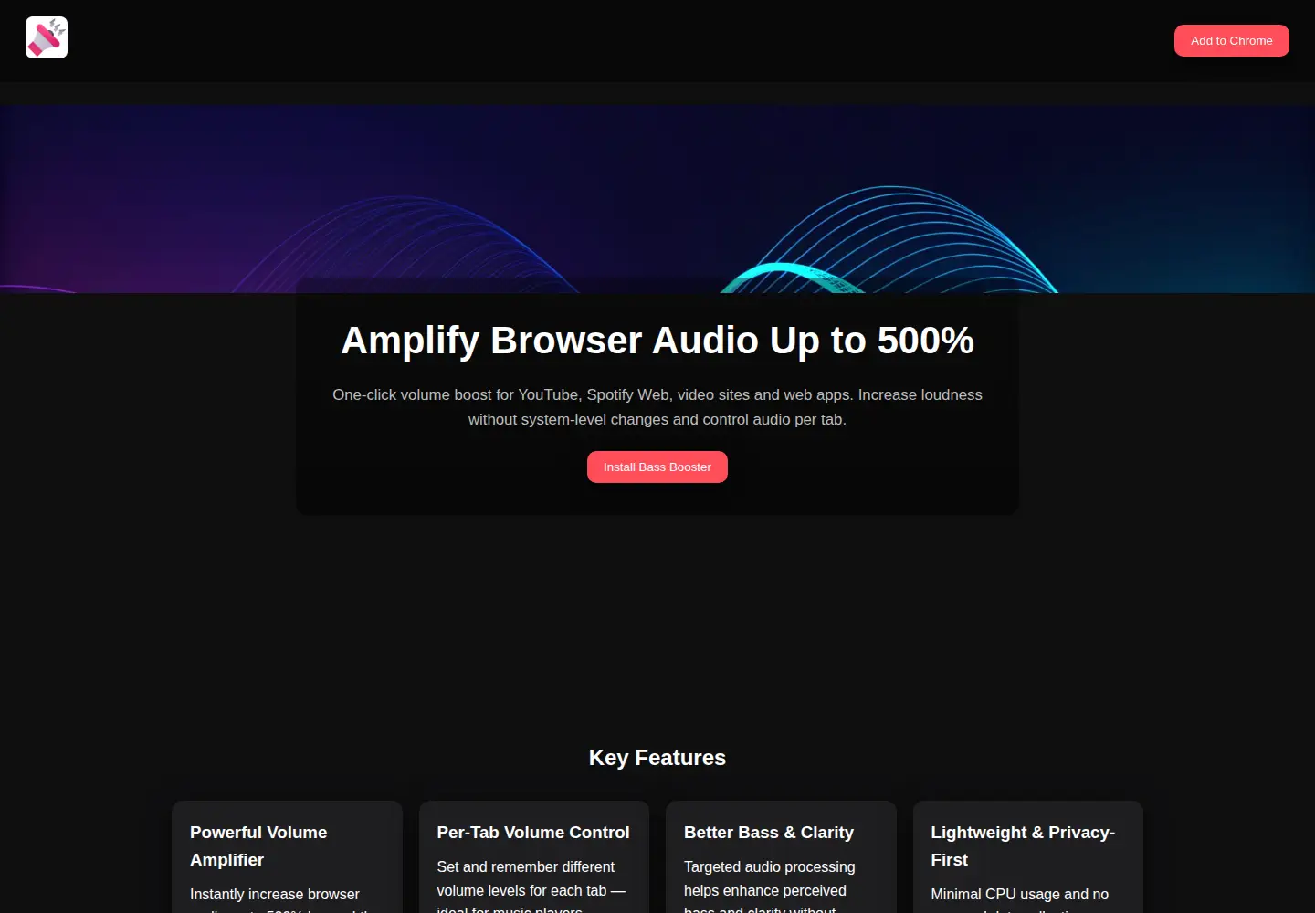 Screenshot of soundwaveup.com