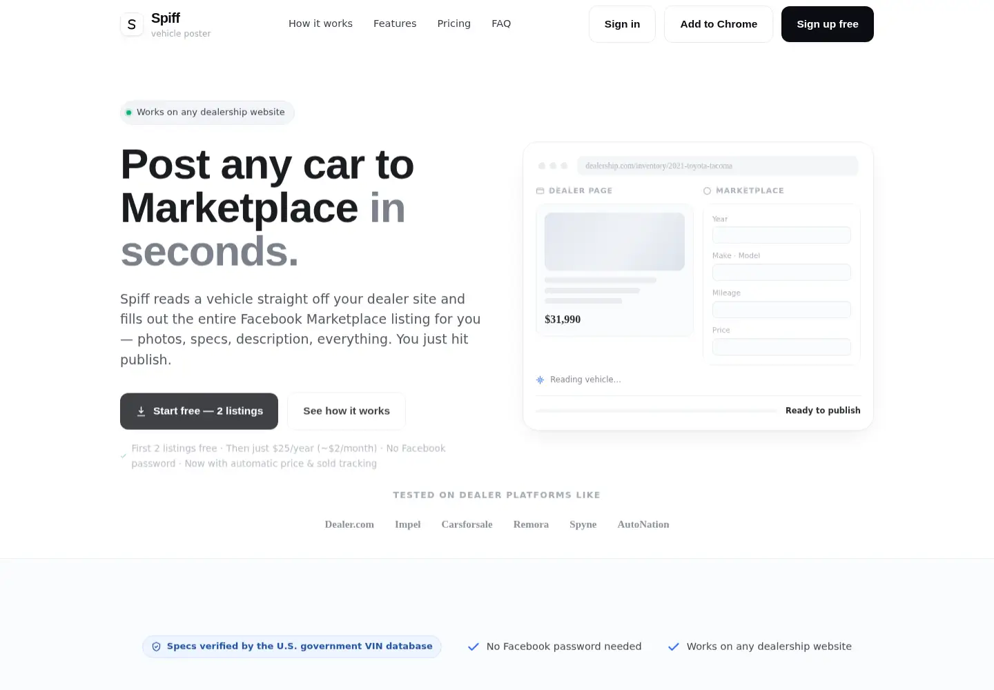 Screenshot of spiffauto.com