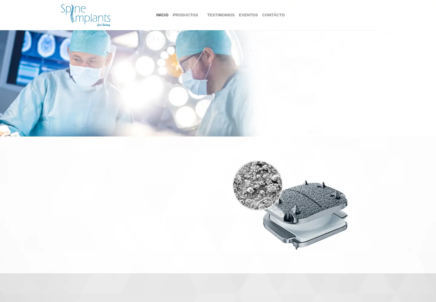 Screenshot of spine-implants.com