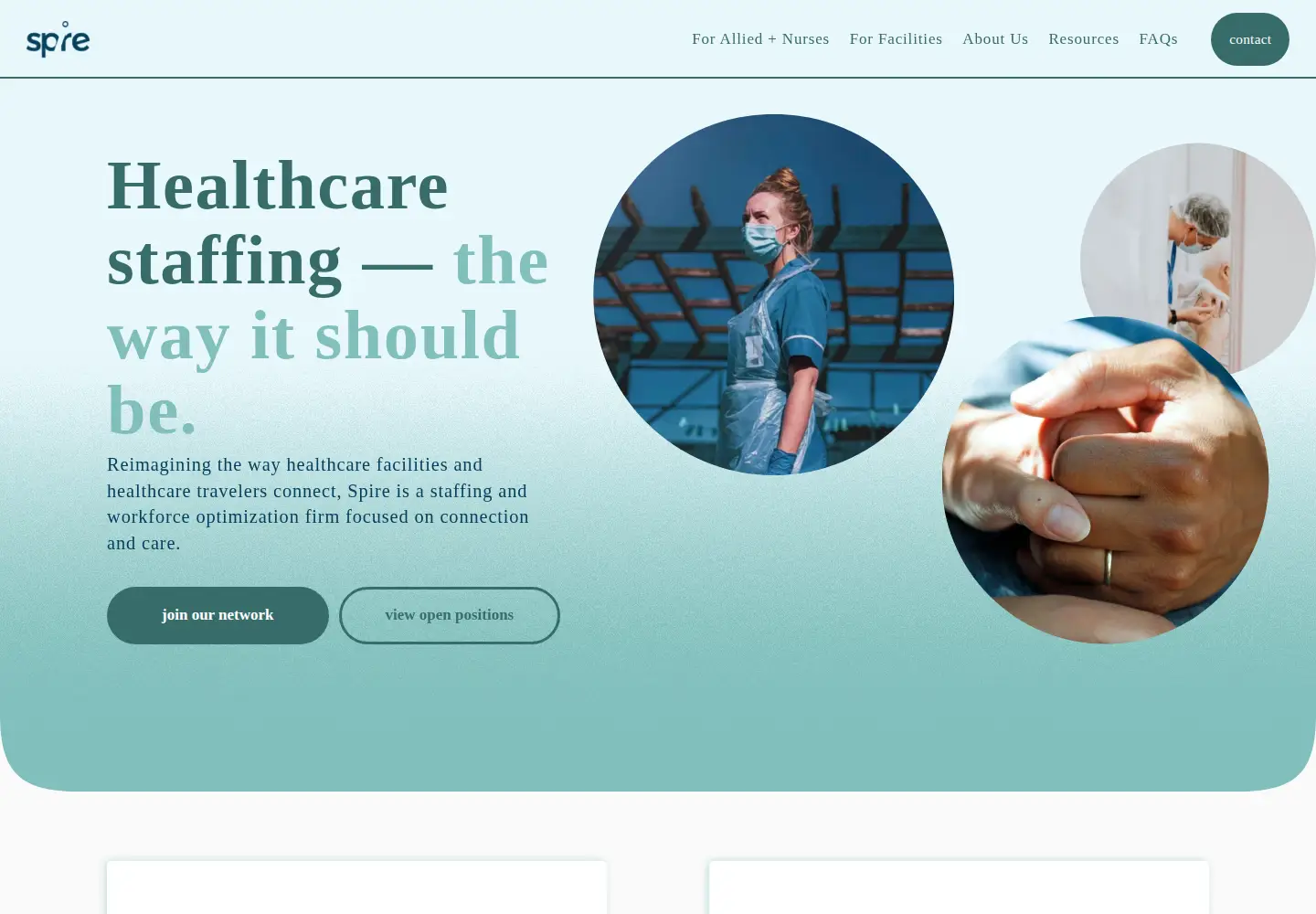 Screenshot of spirehc.com