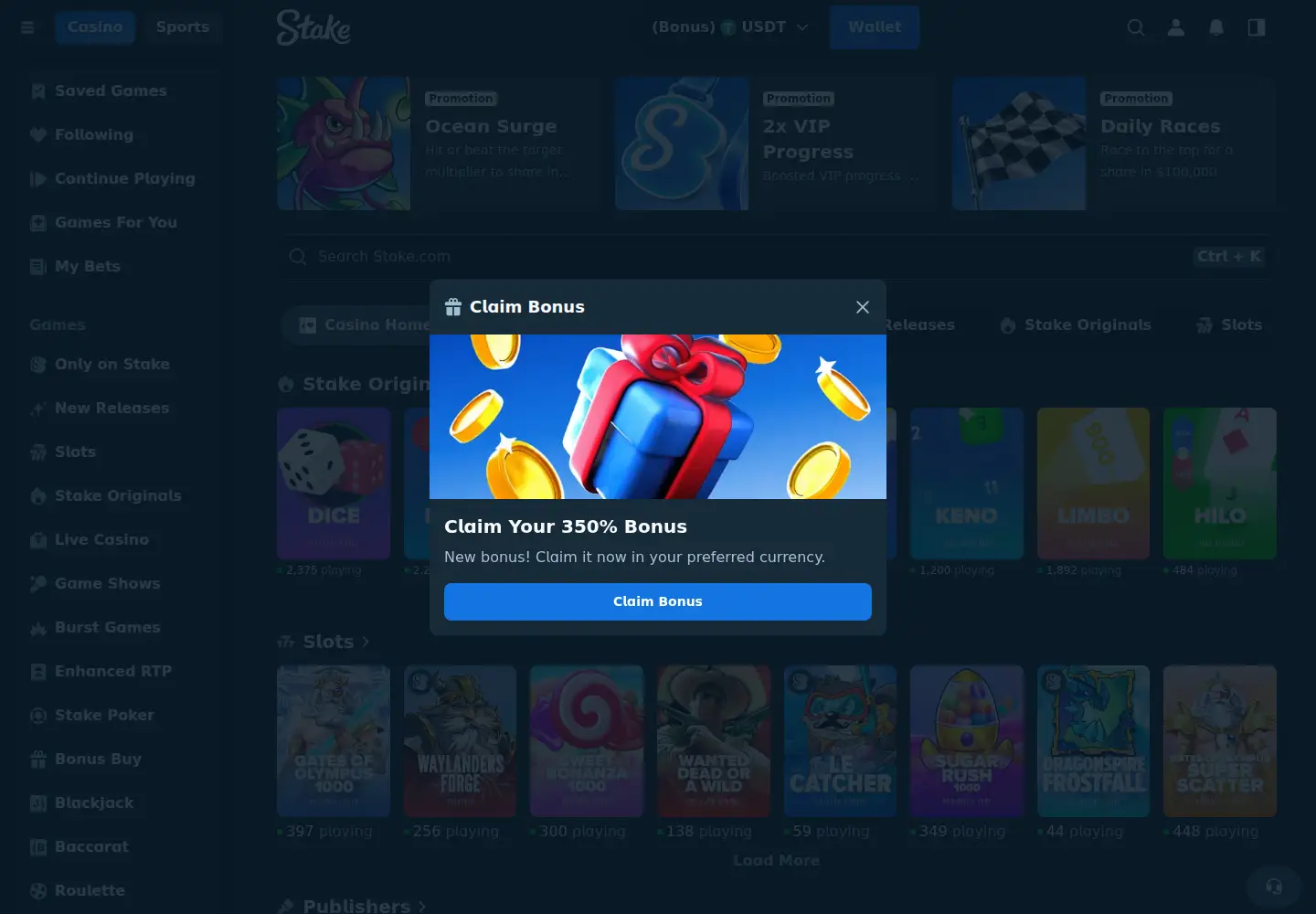 Screenshot of stake1187.com