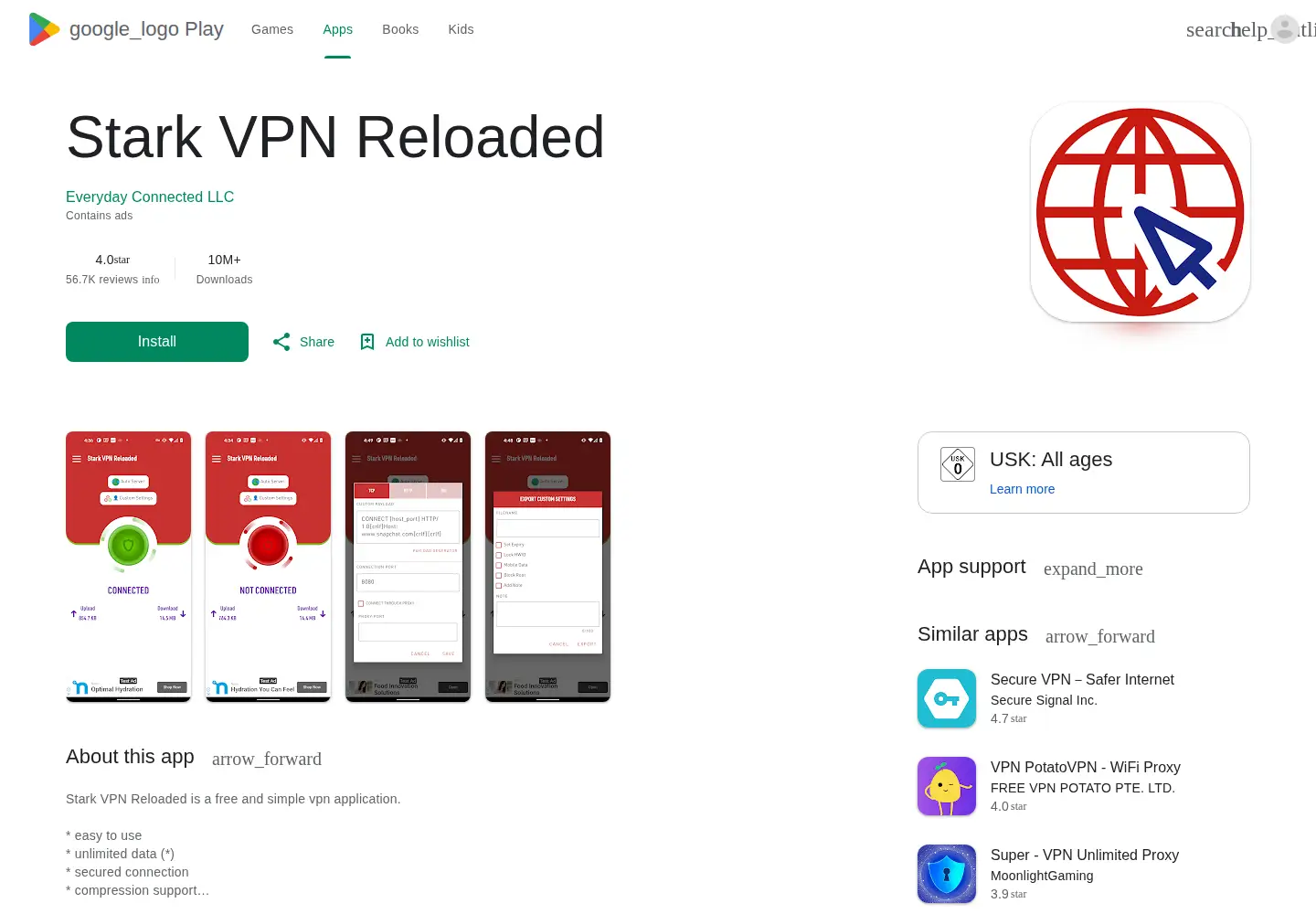 Screenshot of starkreloaded.com