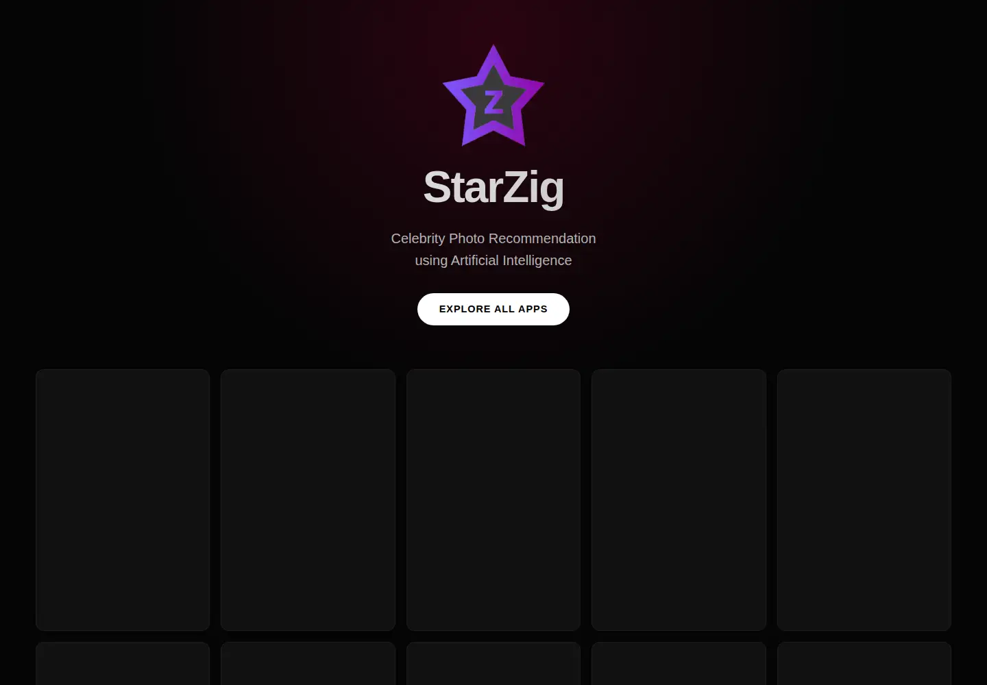 Captured homepage of starzig.com in the current scan