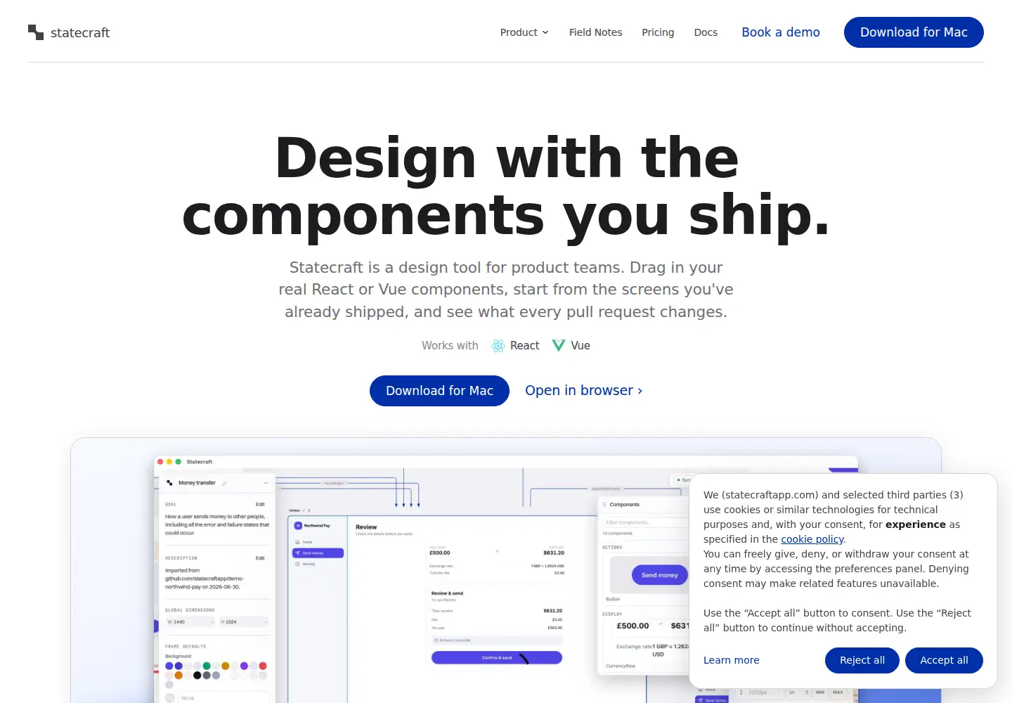 Screenshot of statecraftapp.com