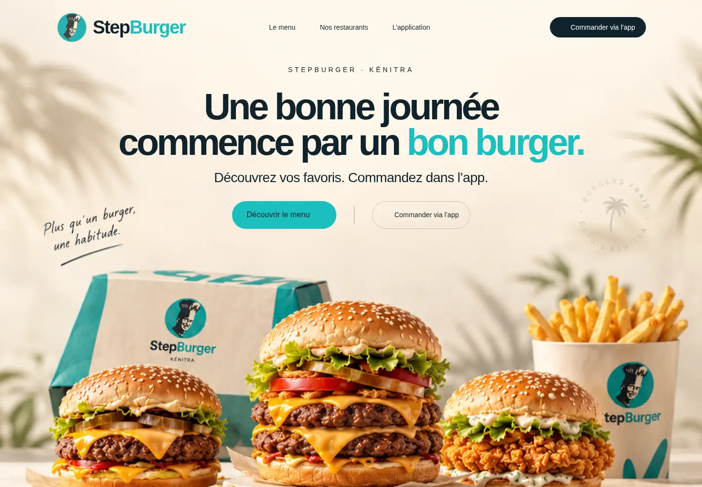 Screenshot of stepburger.com