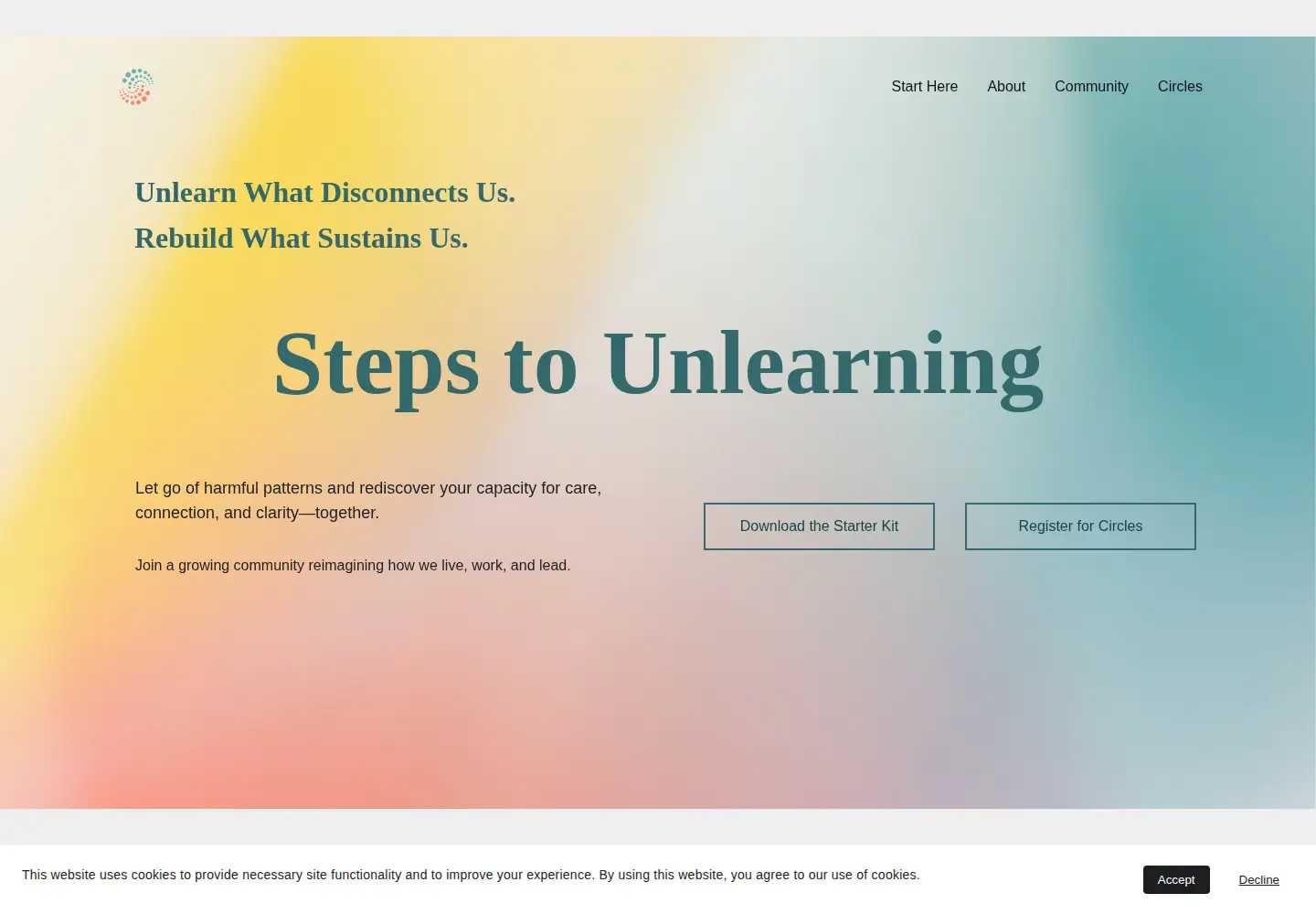 Captured homepage of stepstounlearning.com in the current scan