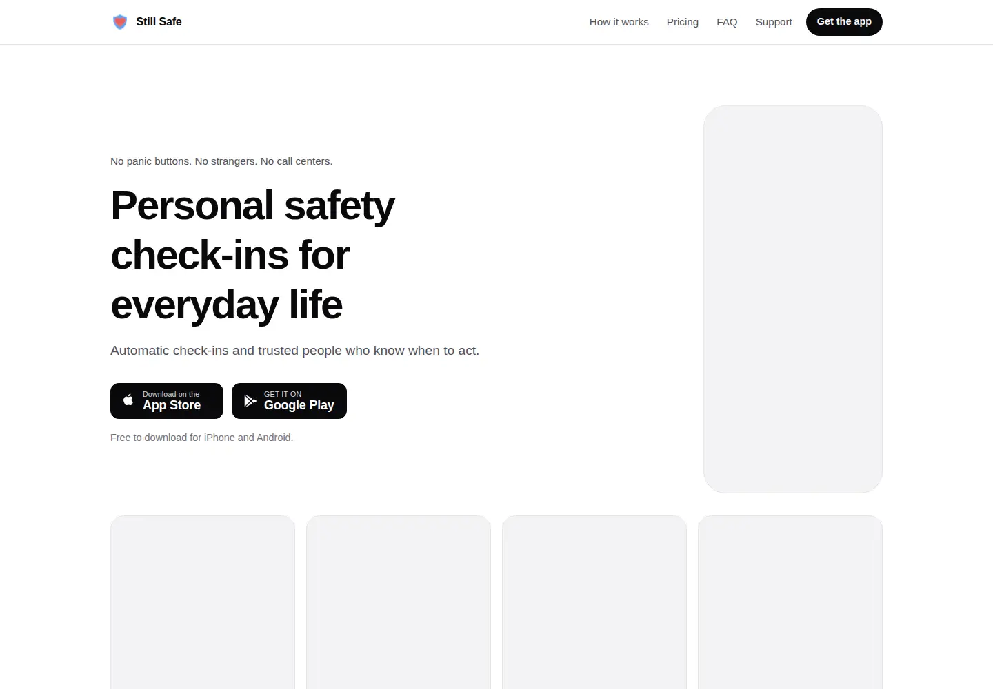 Captured homepage of stillsafecheckin.com in the current scan