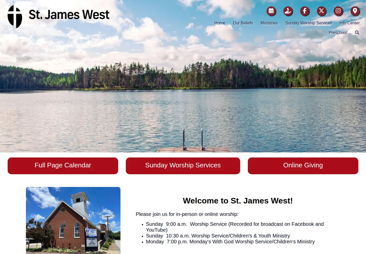Screenshot of stjameswest.com