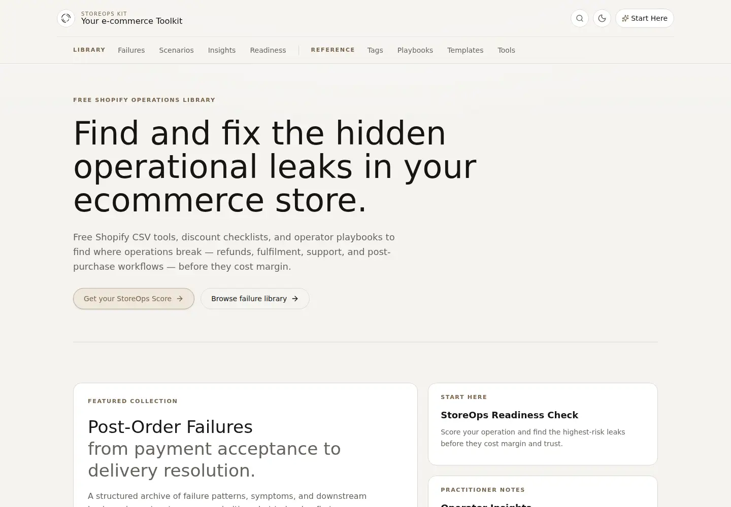 Screenshot of storeopskit.com