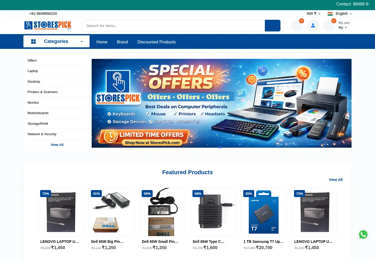 Screenshot of storespick.com