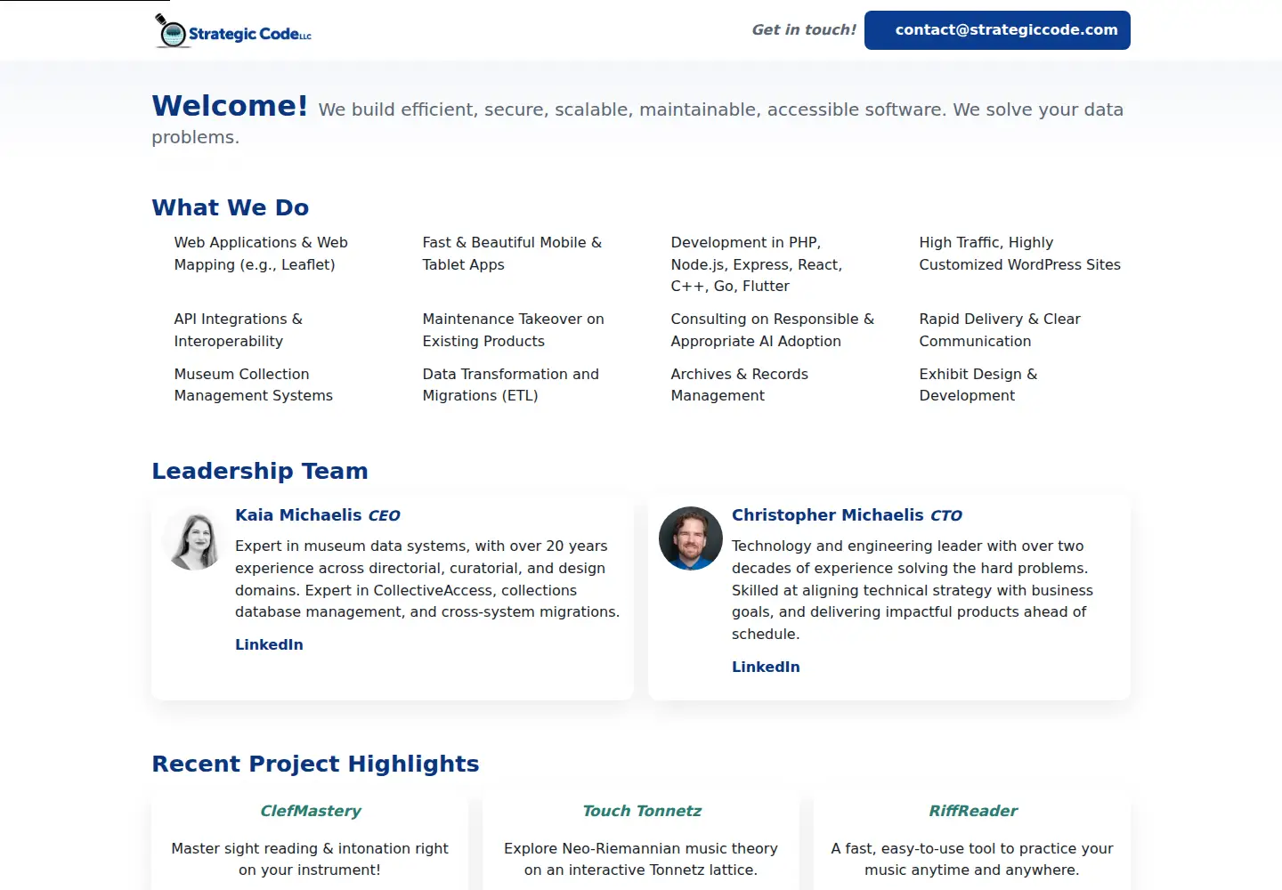 Screenshot of strategiccode.com