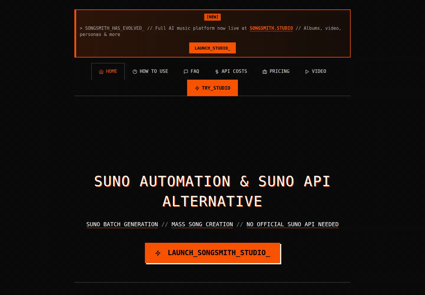 Captured homepage of suno-automation.com in the current scan
