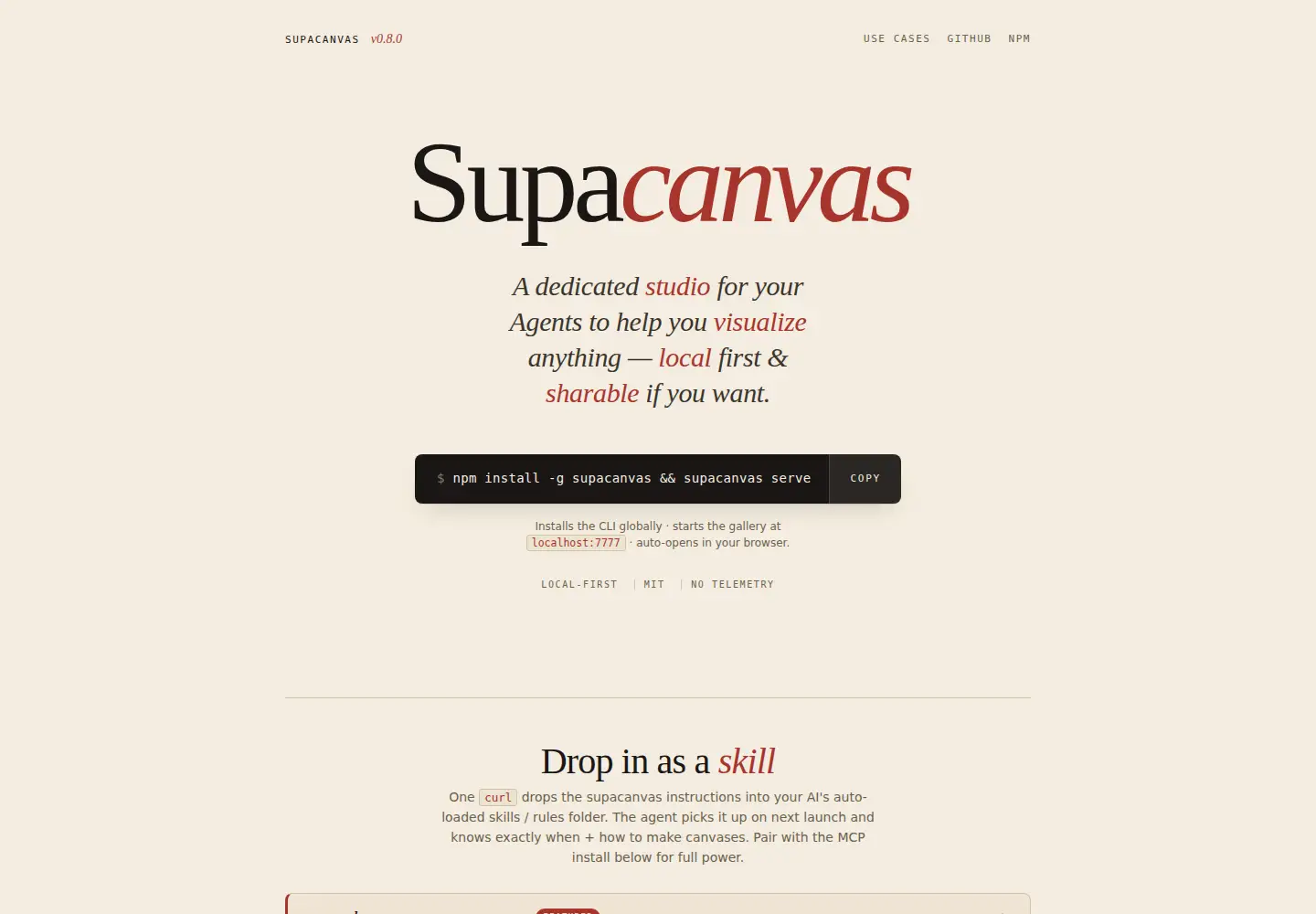 Screenshot of supacanvas.com