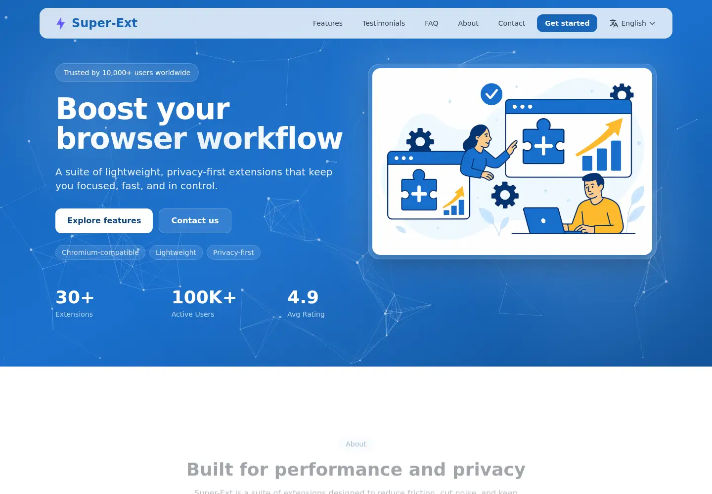 Screenshot of super-ext.com