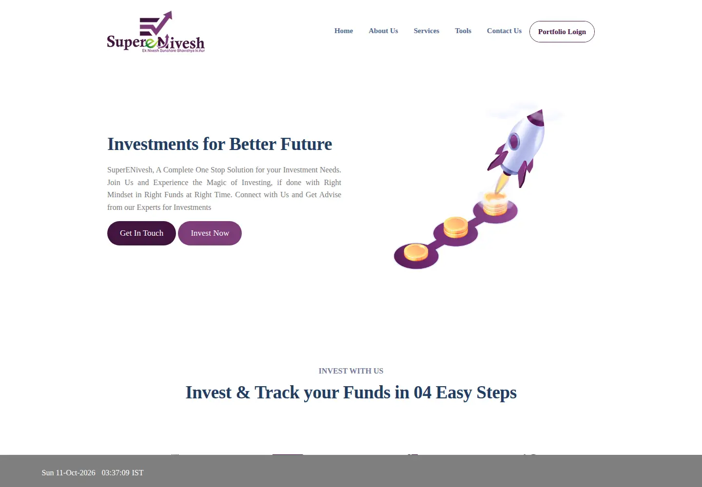 Screenshot of superenivesh.com