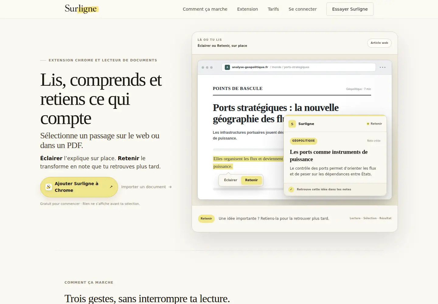 Screenshot of surligne.com