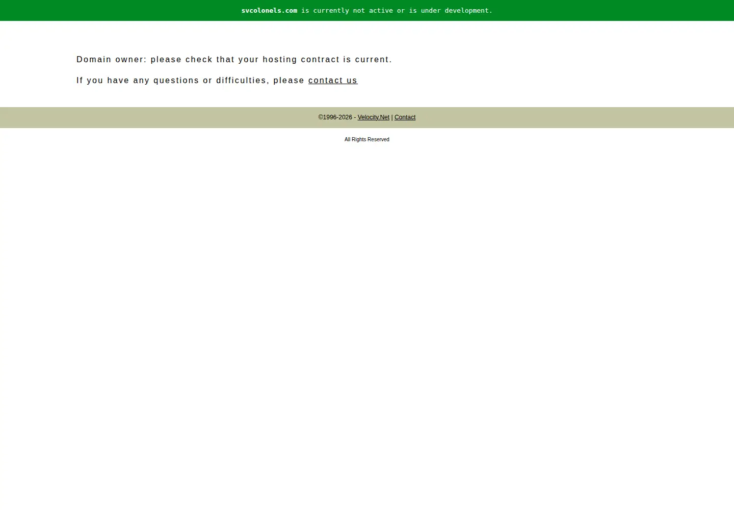 Screenshot of svcolonels.com