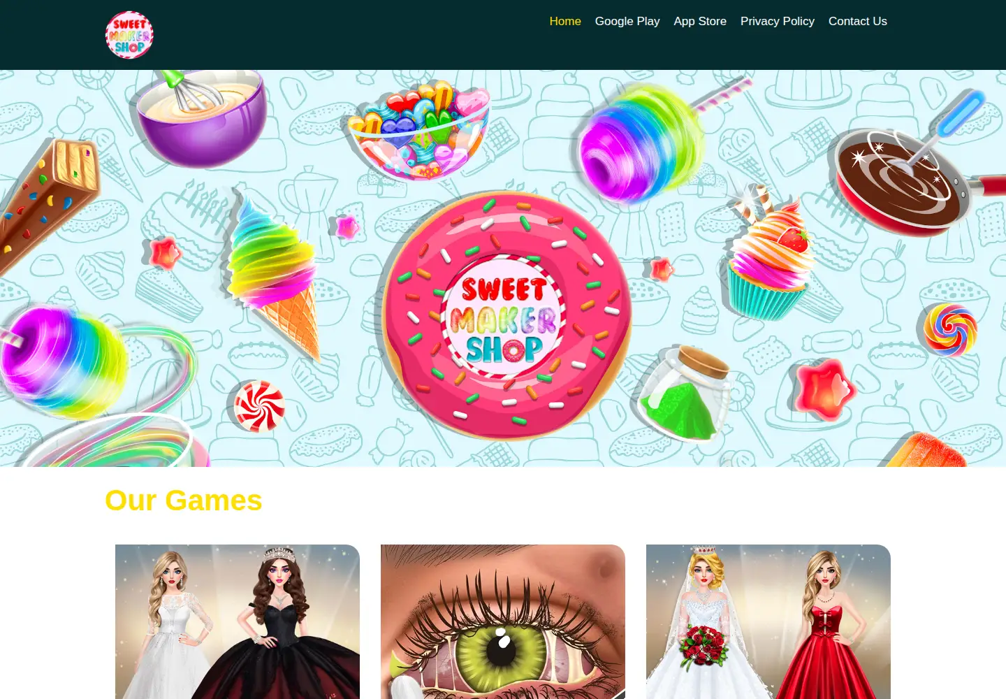 Captured homepage of sweetmakershop.com in the current scan