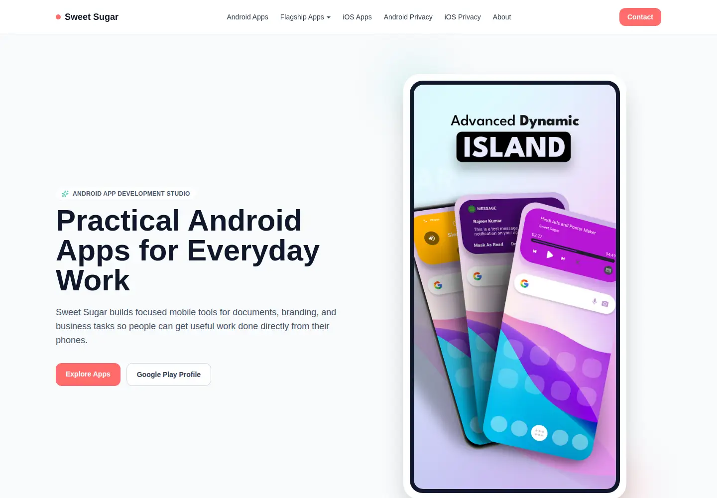 Screenshot of sweetsugarapps.com